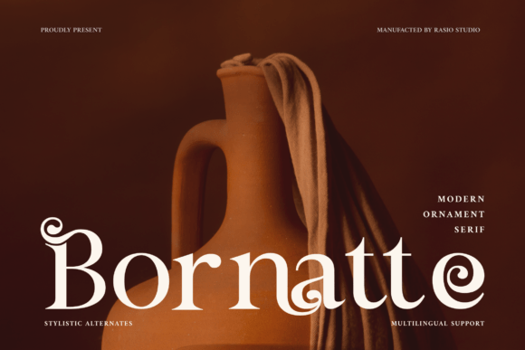 Bornatte Font: A Beautiful Display Typeface for Digital Projects
