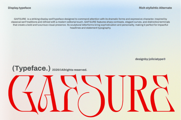 Gafsure: A Serif Font That Brings Handmade Craft to Life