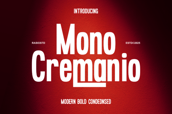 Mono Cremanio: A Bold, Modern Font for Craft Projects