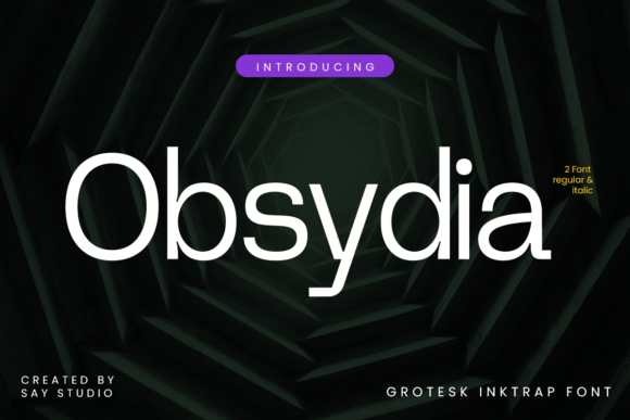 Obsydia Typeface: A Modern Display Font for Branding Projects