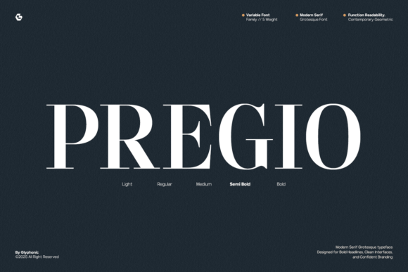 Pregio: A Thoughtful Serif for Purposeful Projects
