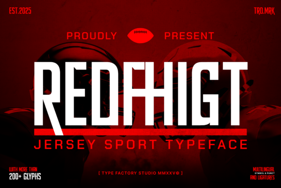 Redfhigt: A Bold Jersey-Type Typeface for Editorial Design