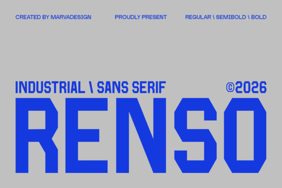 Renso: A Modern Typeface for Strong Editorial Design