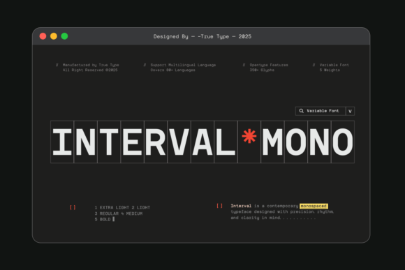 TRT Interval: A Premium Sans Serif Typeface for Polished Branding