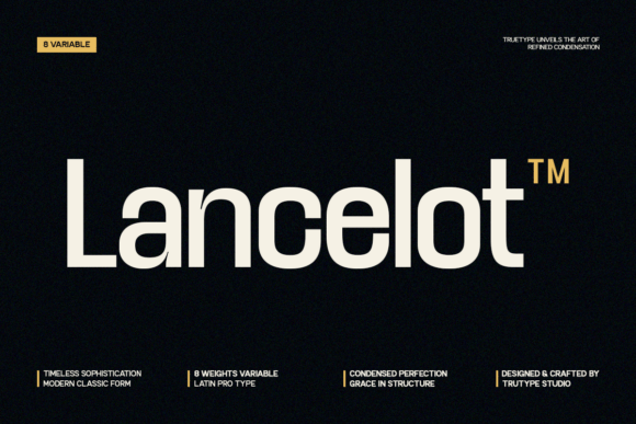 TRT Lancelot: A Modern Typeface for Crafty Creators