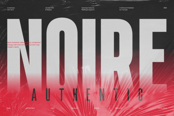 TRT Noire Authentic: A Bold, Cinematic Font for Branding Projects